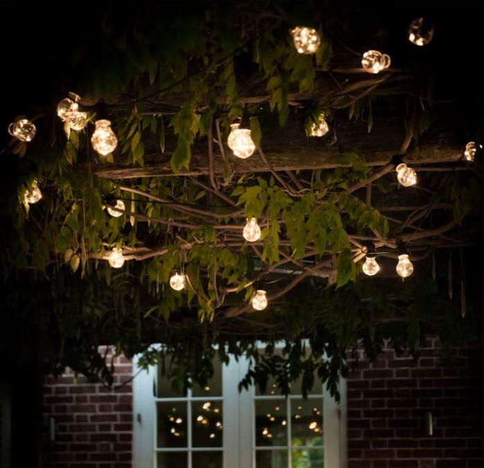 garden festoon lights weatherproof for outdoor use 20 bulbs