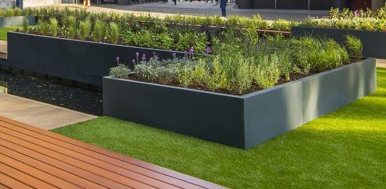 extra large fibreglass garden planters grey modern contemporary trough pots containers