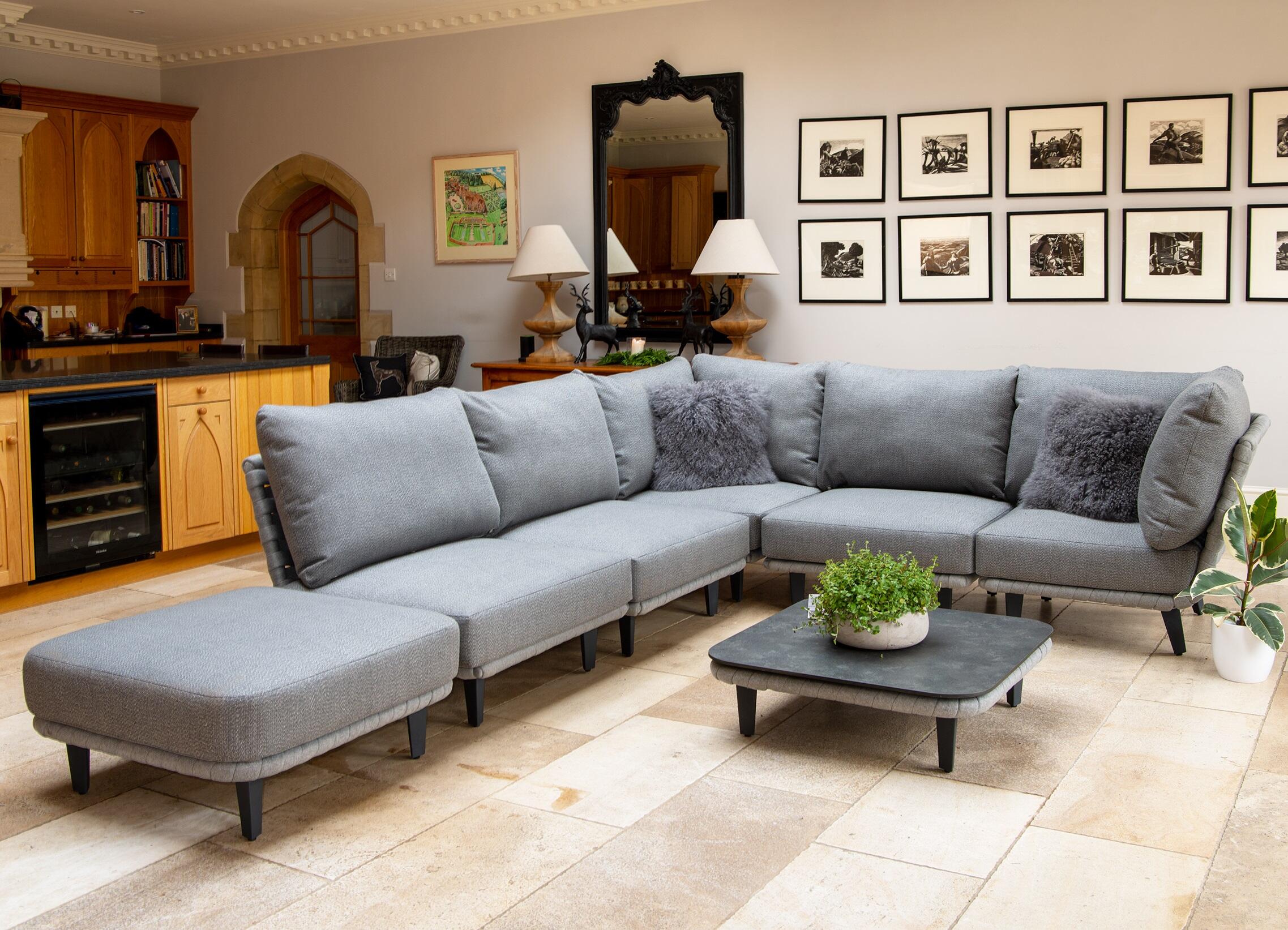 indoor outdoor garden room large modular corner sofa set