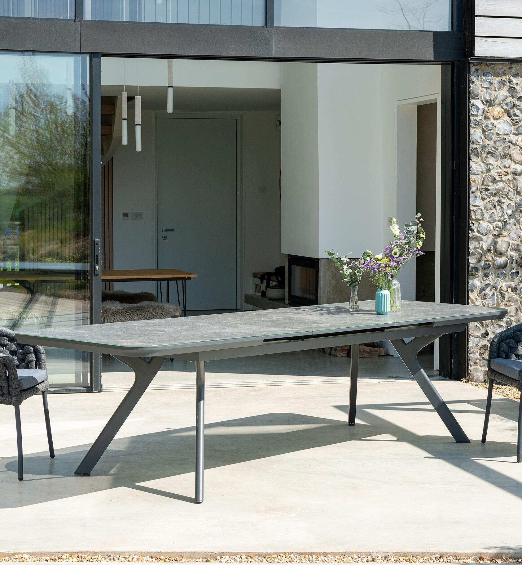 Aluminium and All Weather Rope Weave Garden Dining Set