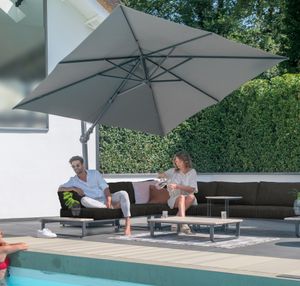 cantilever parasol garden patio shade charcoal modern siesta premium aluminium high quality