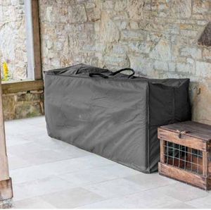 large grey garden cushion storage bag for outdoor patio cushion all weather protection