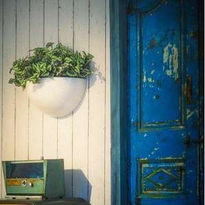 wall_mounted_half_bowl_round_fibreglass_garden_planter_bespoke_uk_made_kent_uk