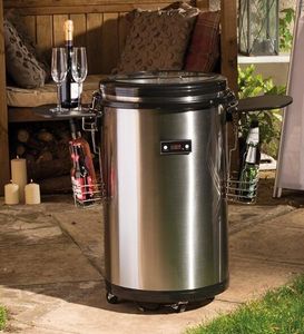 stainless steel outdoor garden drinks cooler or fridge for cans and bottles al fresco party