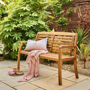 4ft garden bench modern outdoor patio seating acacia hardwood cotswold national trust