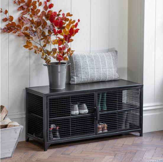 Black powder Coated Steel Indoor Metal Shoe Locker in 3 Sizes