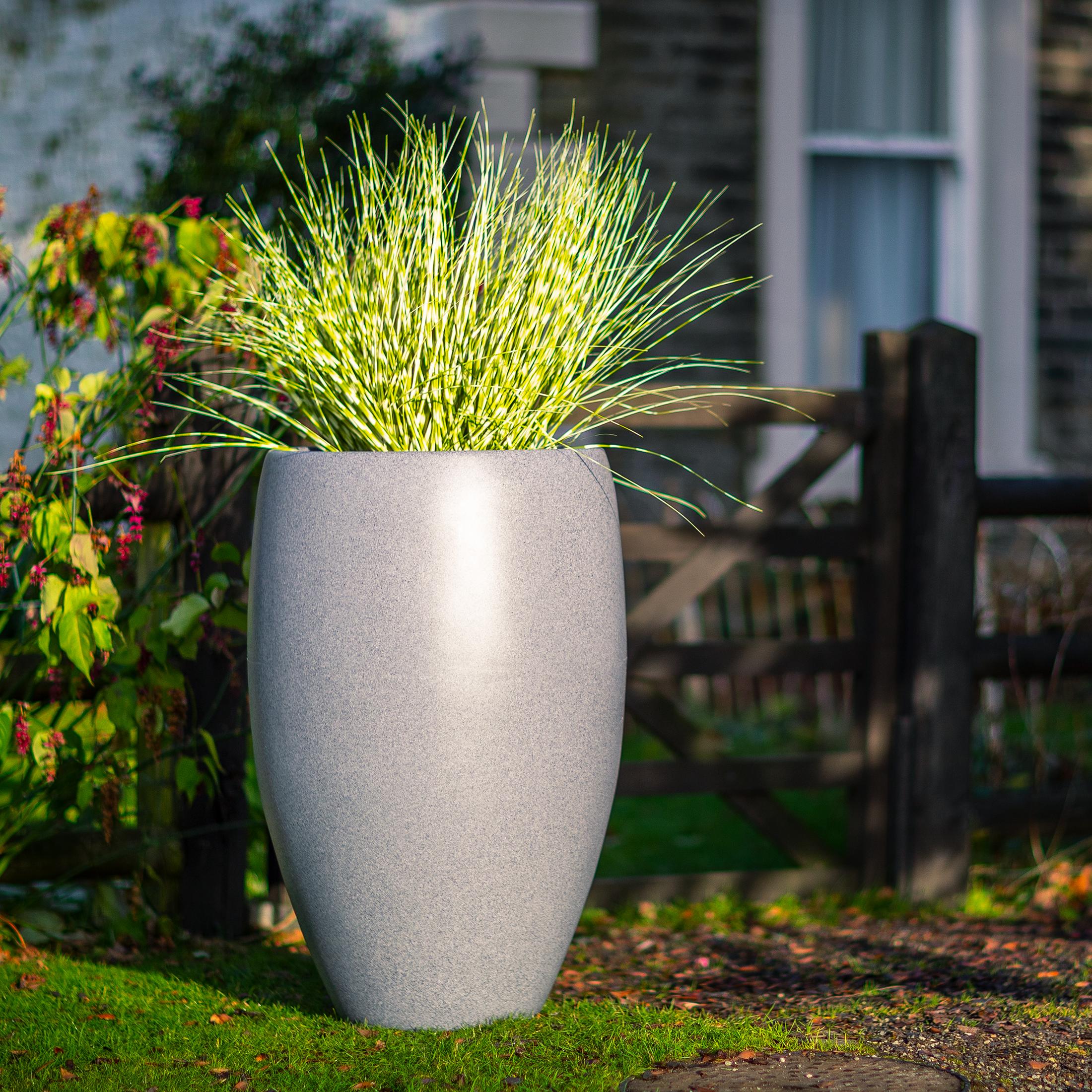 grey granite effect plastic garden planters indoor or outdoor use