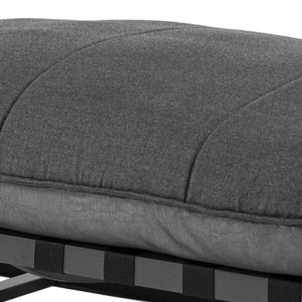 sunbrella all weather grey charcoal fabric detail garden pool sun lounger daybed