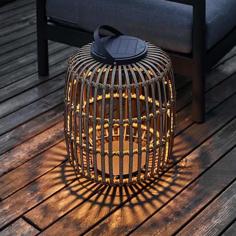 rattan garden light lantern modern outdoor lighting large