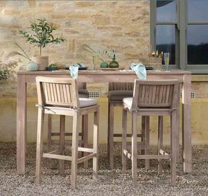 garden high bar table large and high bar stools chairs acacia hardwood porthallow