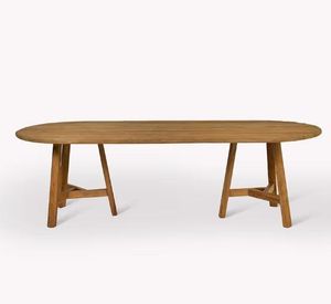large reclaimed teak garden dining patio table hawthorne 8-10 seater