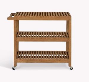teak garden outdoor drinks trolley or kitchen storage island unit radley
