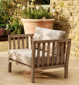 wood garden armchair porthallow acacia hardwood patio lounge seating