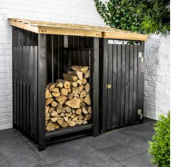 How to make discount outdoor log storage