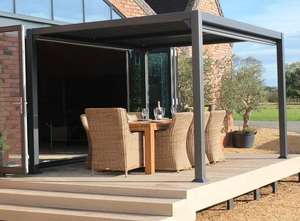 modern aluminium garden gazebo patio shade seating