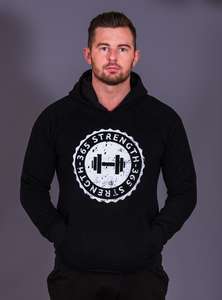 white muscle fit hoodie