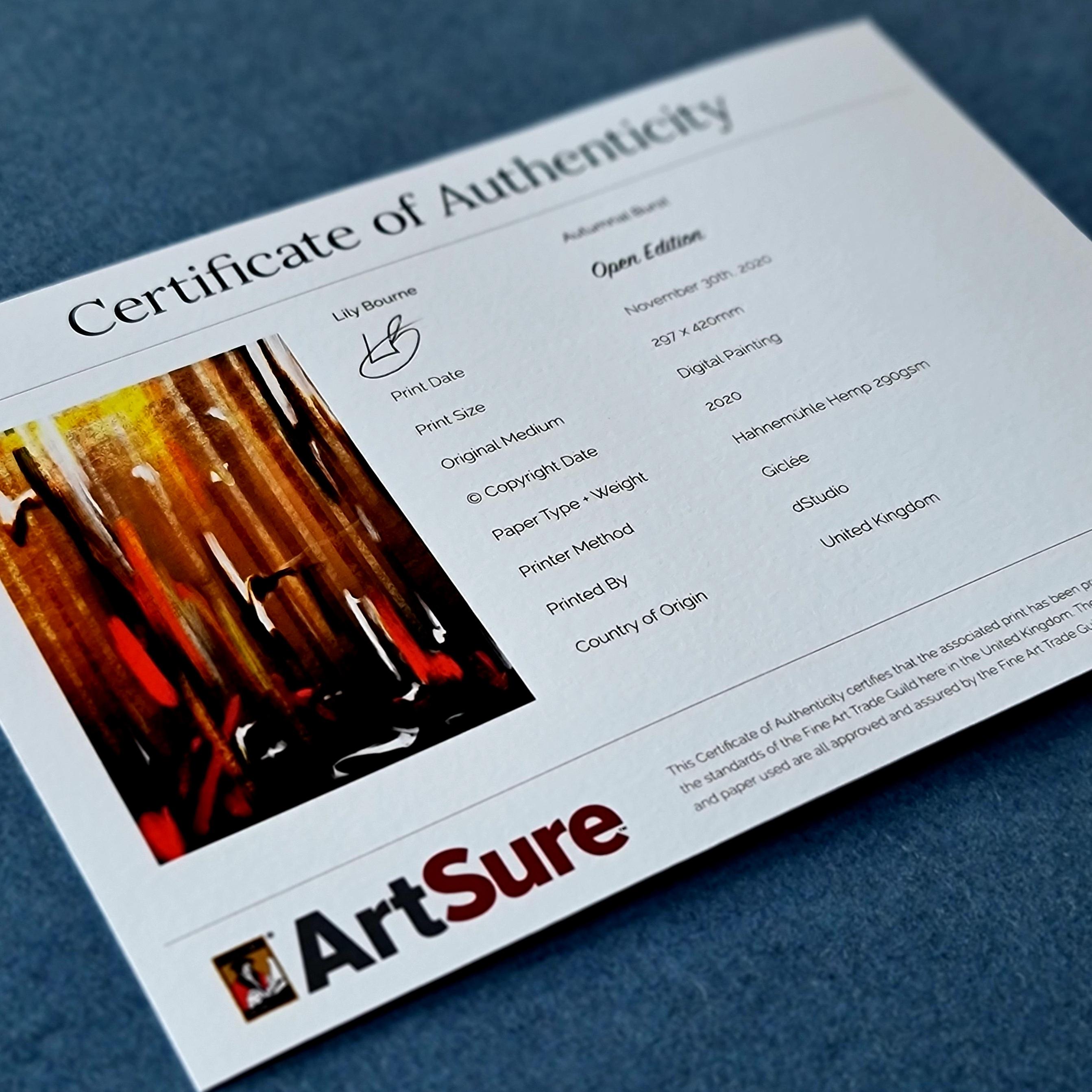 Example of certificate of authenticity.