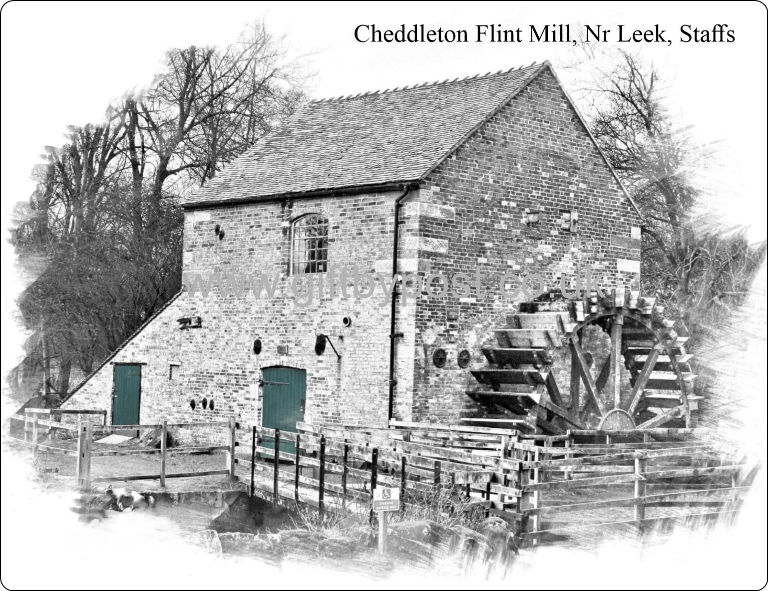 Placemat - Leek Staffordshire - Cheddleton Flint Mill