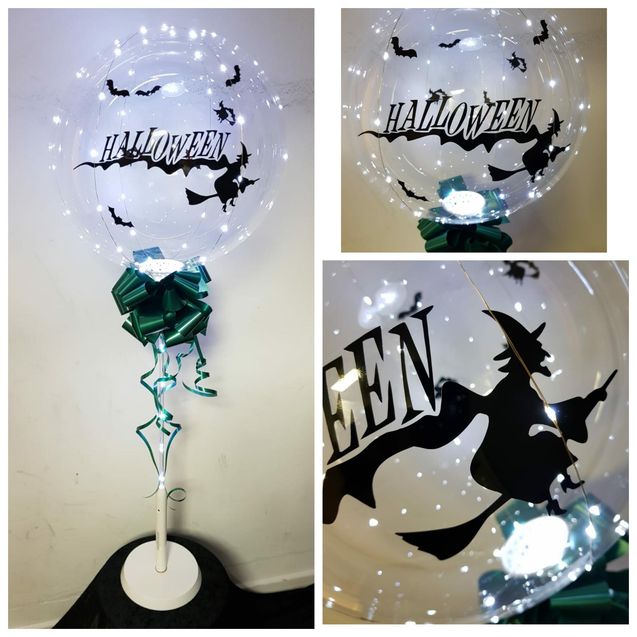 Halloween LED balloon on a stand