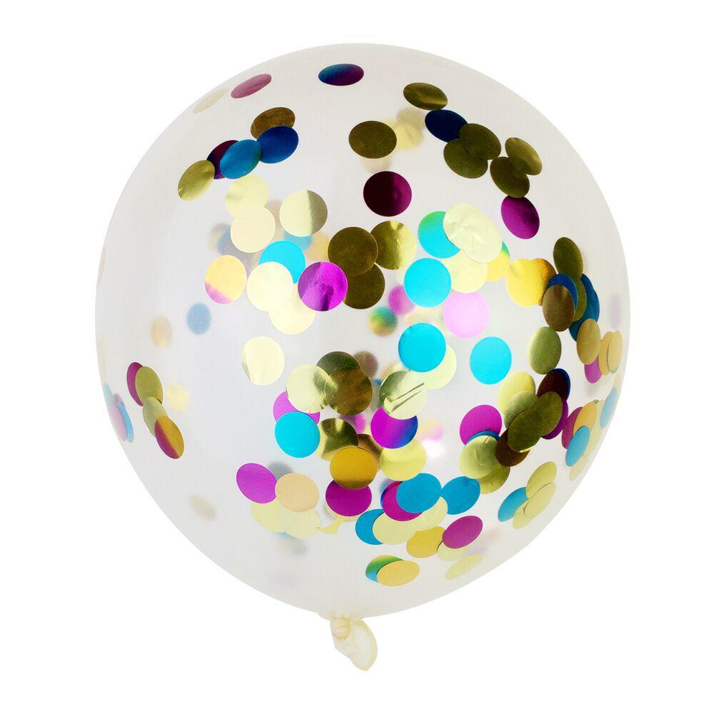 11 inch latex balloon, multicoloured confetti