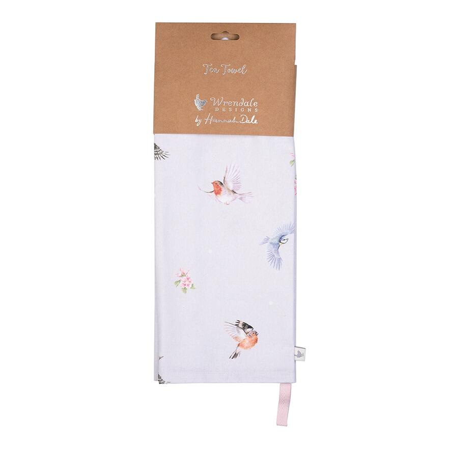 Wrendale - Tea Towel - Feathered Friends Packaged