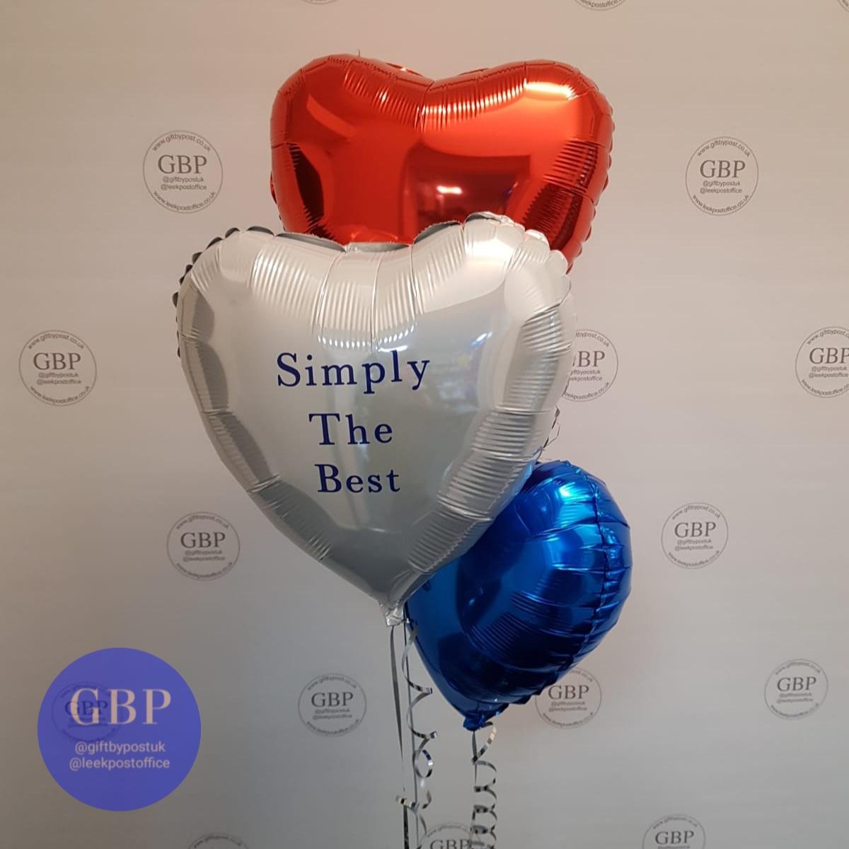 Balloon bouquet, hearts, personalised