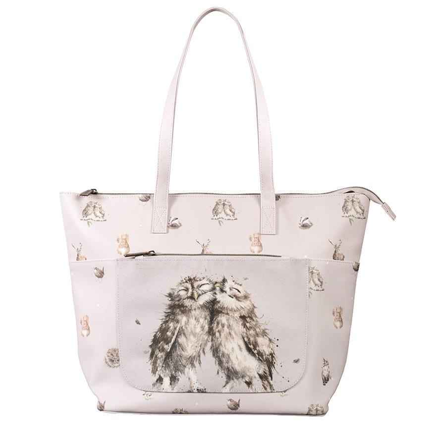 Wrendale Shopper Bag, two owls