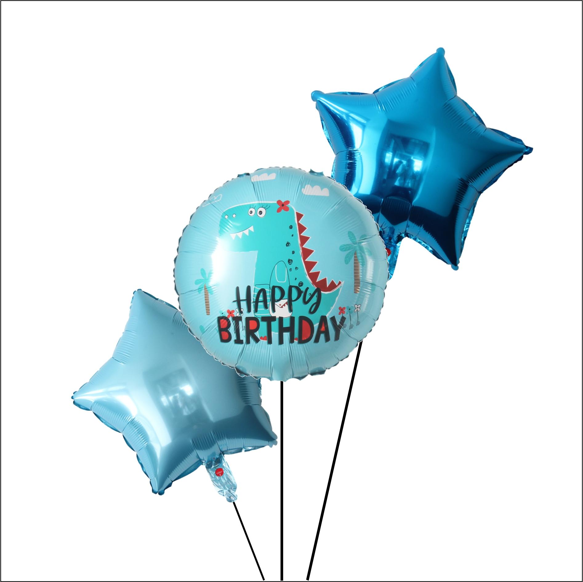 Balloon Bouquet - Happy Birthday - Dinosaur