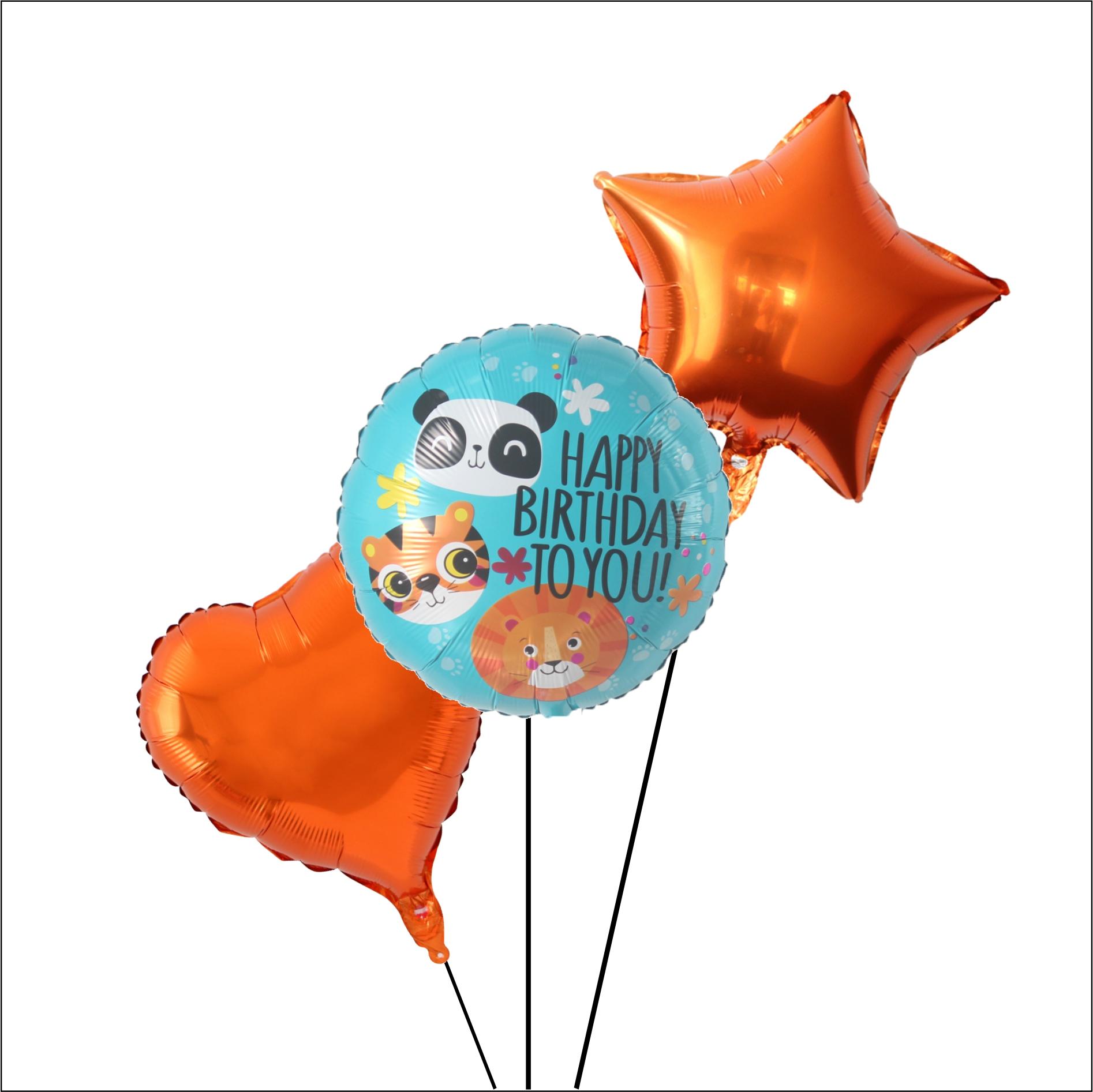 Balloon Bouquet - Happy Birthday - Animals