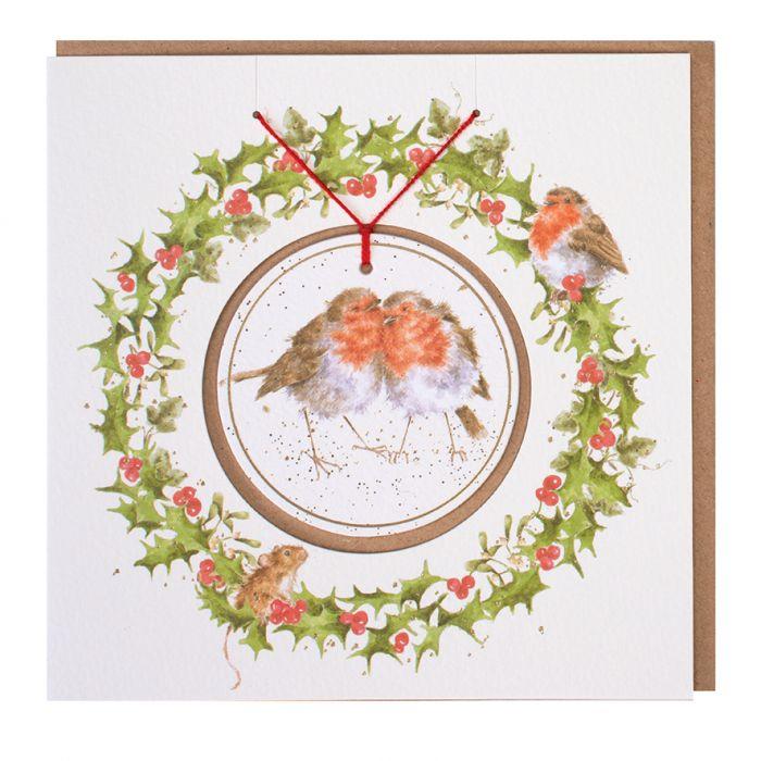 Wrendale Single Christmas Card - Robins