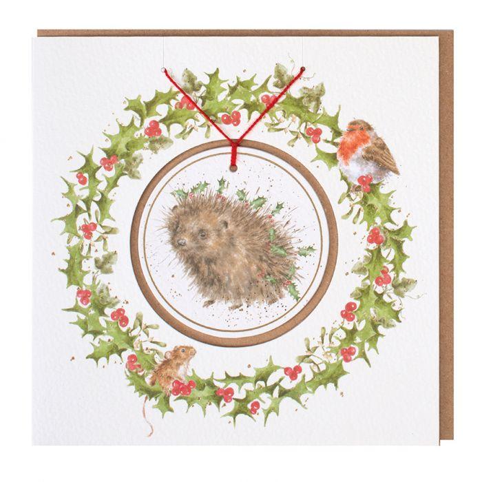 Wrendale Single Christmas Card - Hedgehog