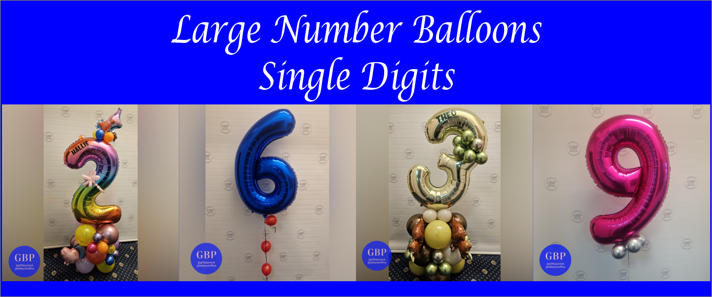Large Number Balloons - Single Digits
