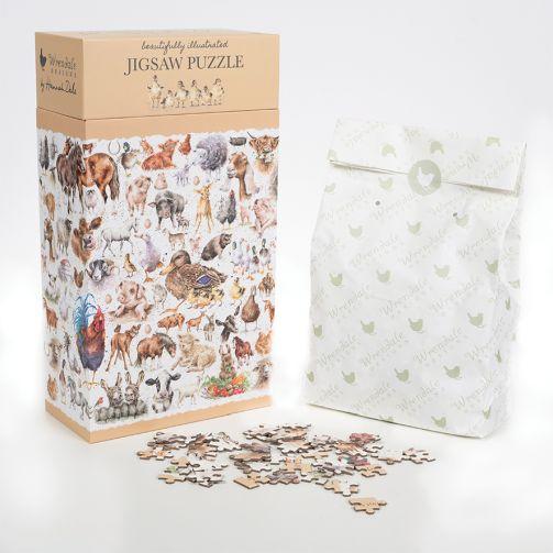 Wrendale Jigsaw Puzzle, Farmyard friends, Contents