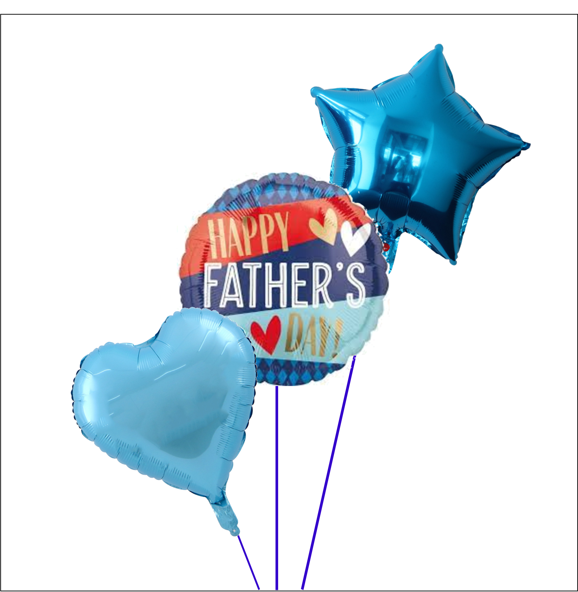 Fathers Day Balloon Bouquet, hearts