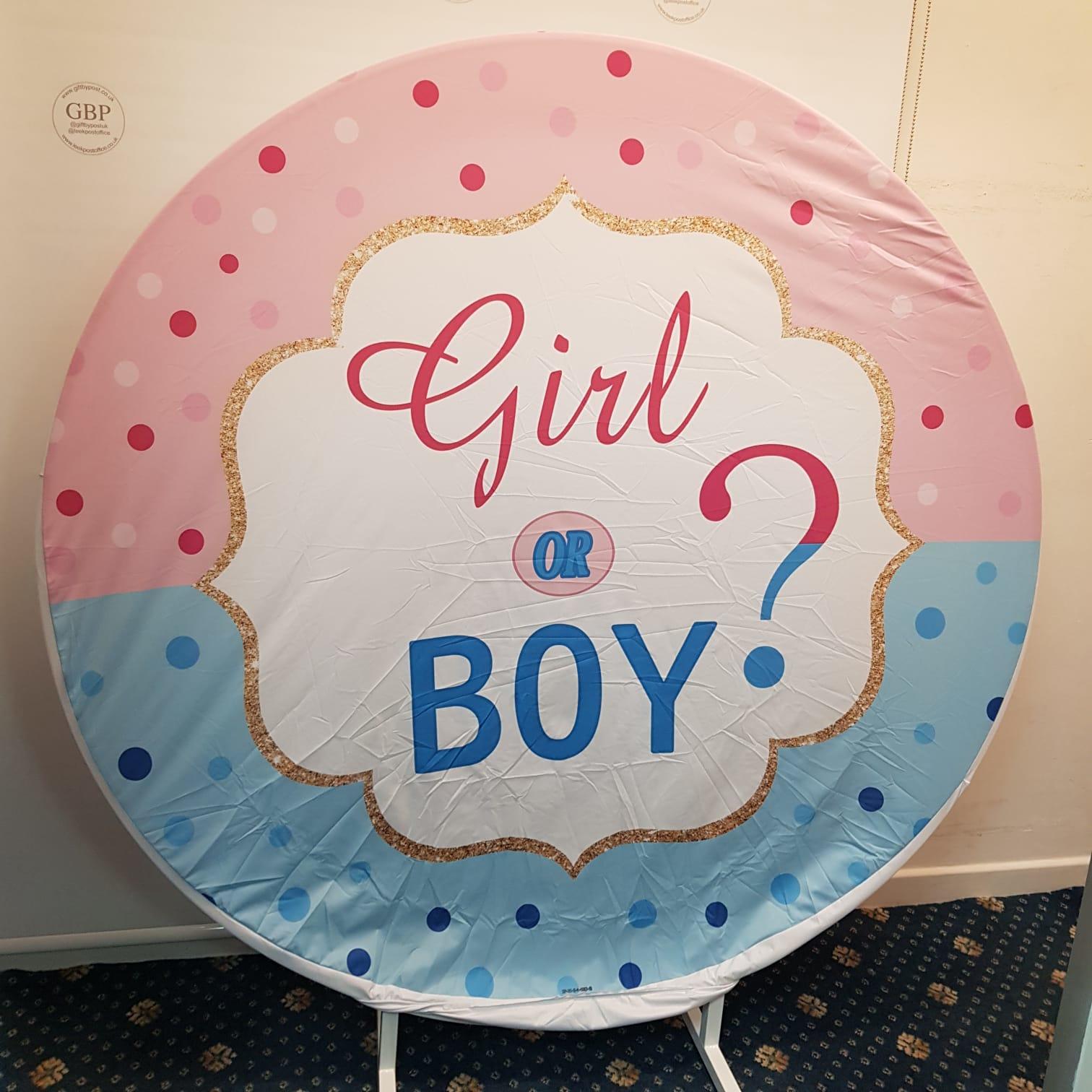 1.5m hoop, backdrop, girl or boy