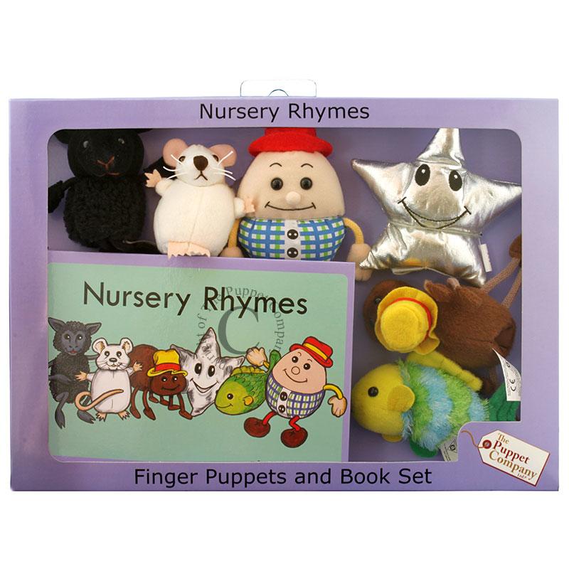 Traditional Nursery Rhymes Book and finger puppets