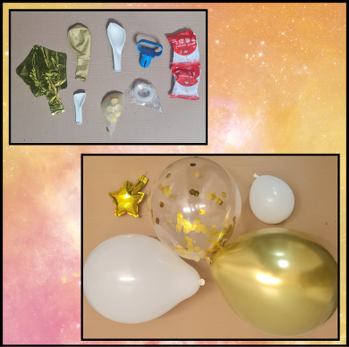 DIY Balloon Garland - White & Gold Items