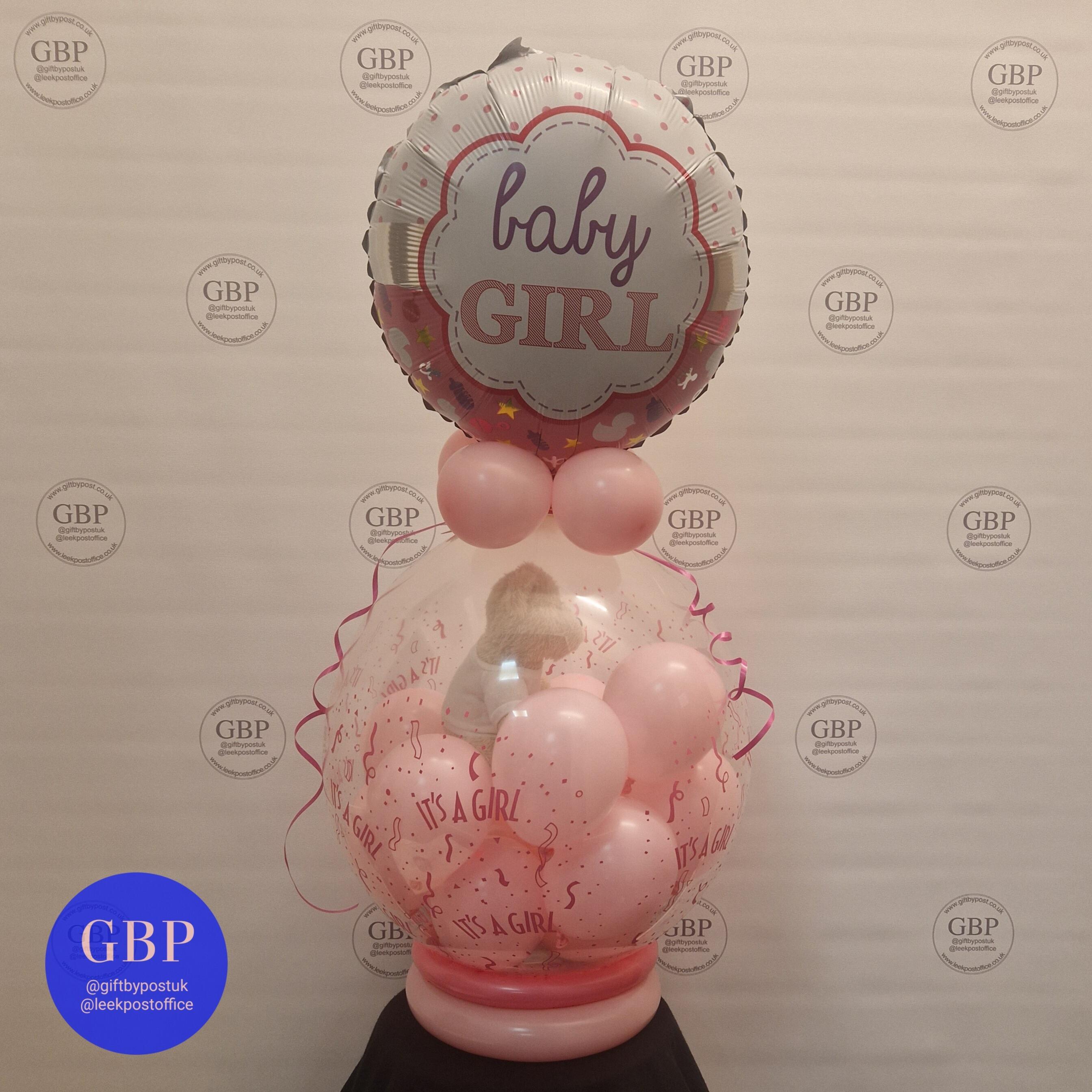 New baby balloon shop with teddy inside