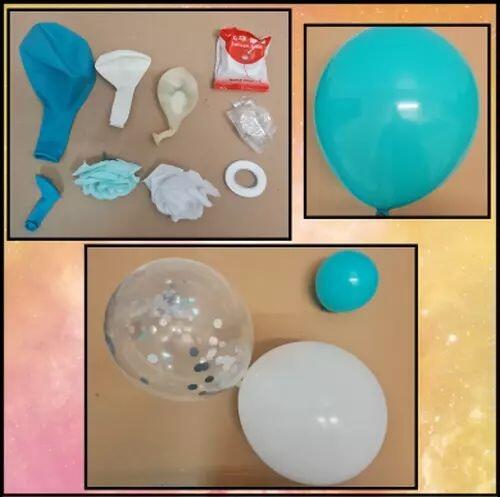 Teal and White Balloon Arch or Garland Kit Contents