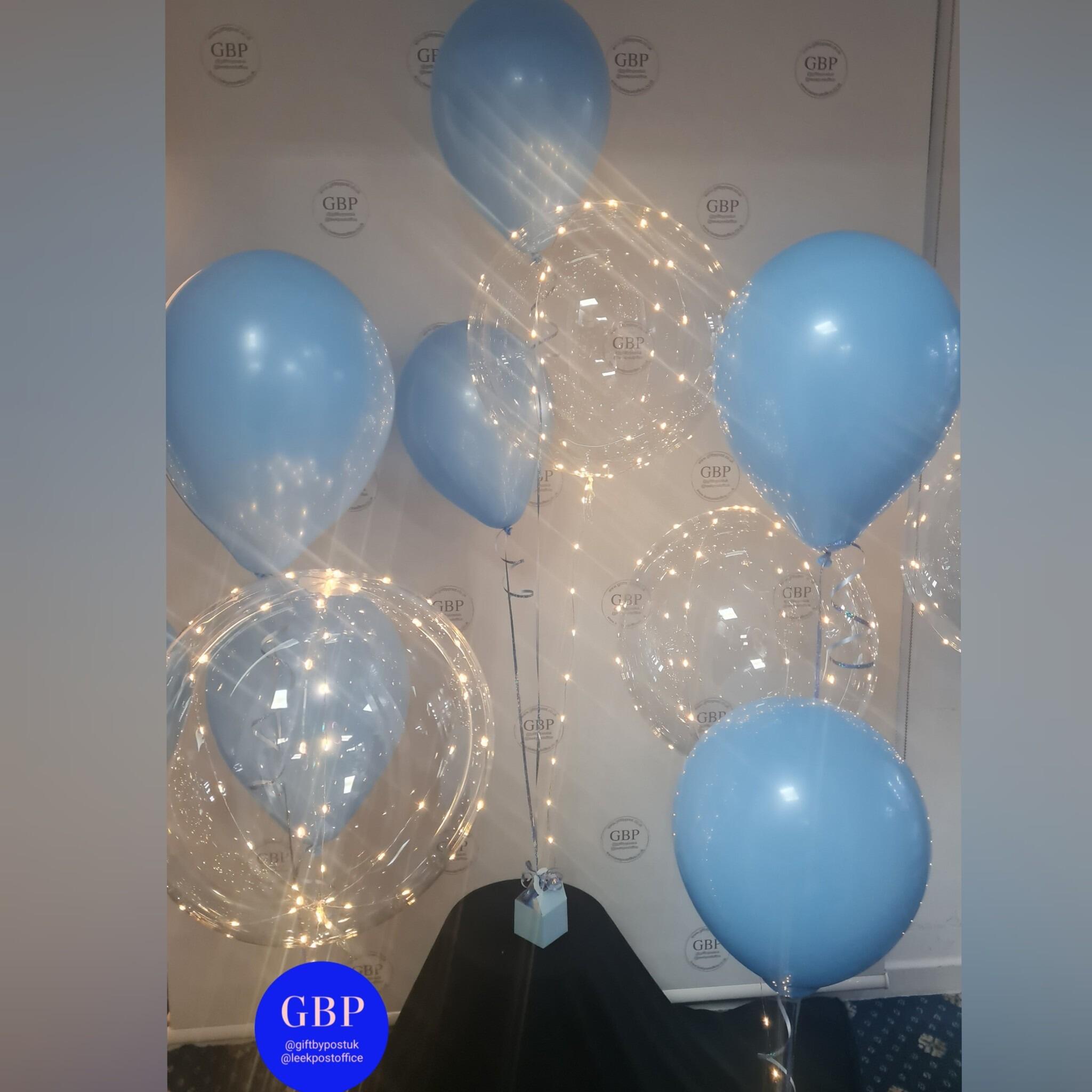 LED bouquet, 1 LED and 2 latex balloons lights on