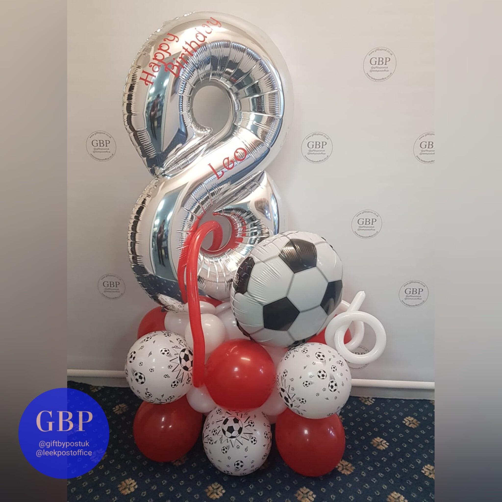 Themed Balloon Display - Football Age 8