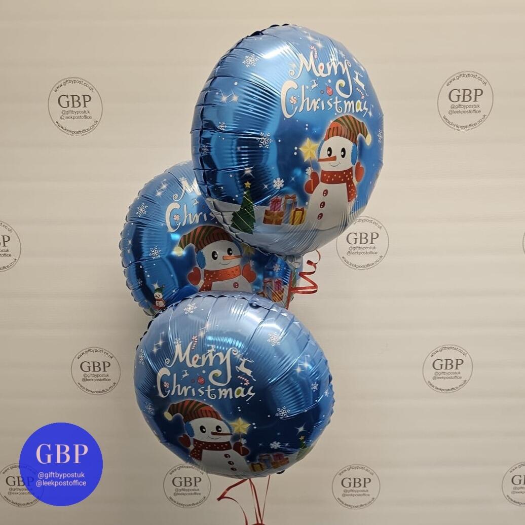 Christmas 18" Foil Balloon Bouquet - Snowman