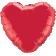 Red Heart Foil Inflated Balloon
