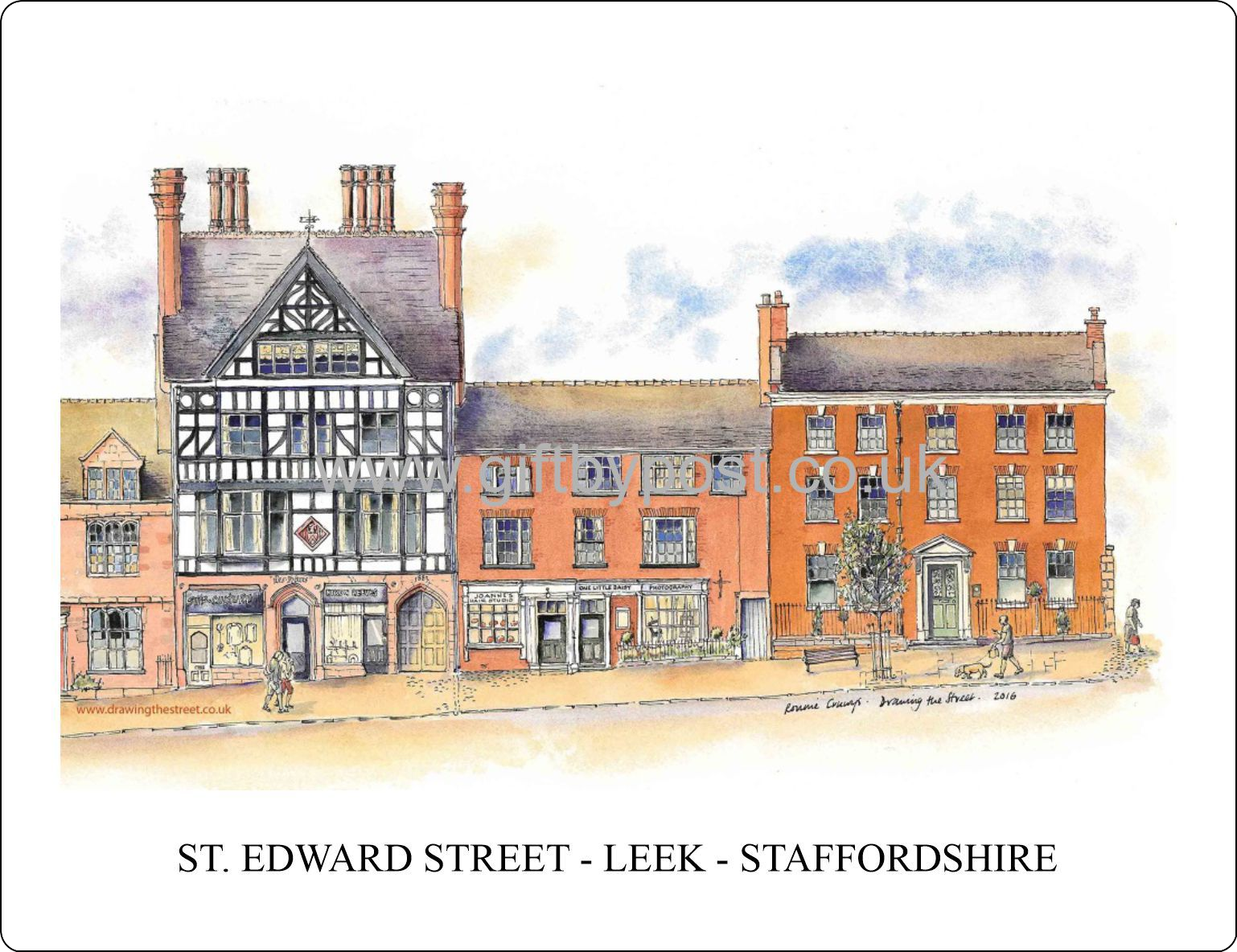 Placemat - Leek Staffordshire - St. Edward Street (3)