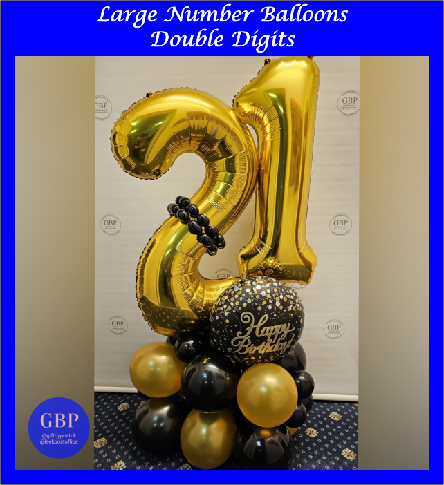 Large Number Balloons - Double Digits