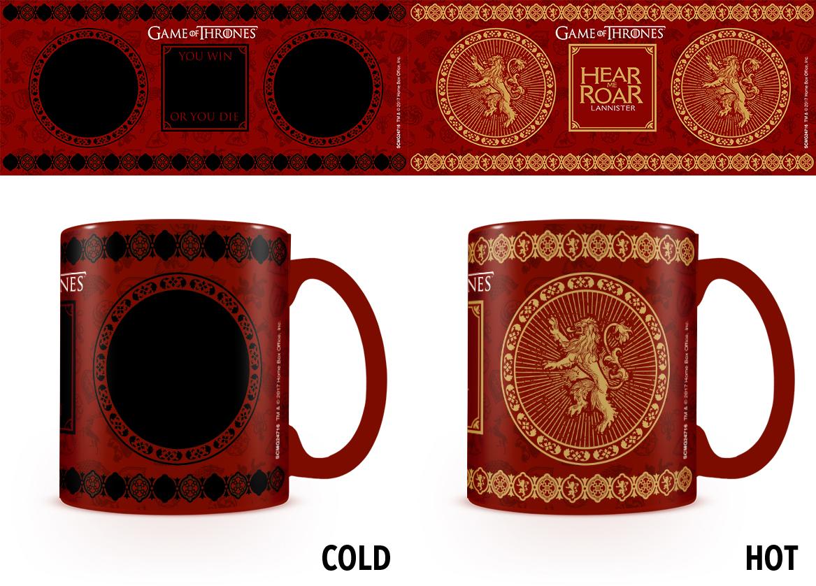 game of thrones heat change mug lannister