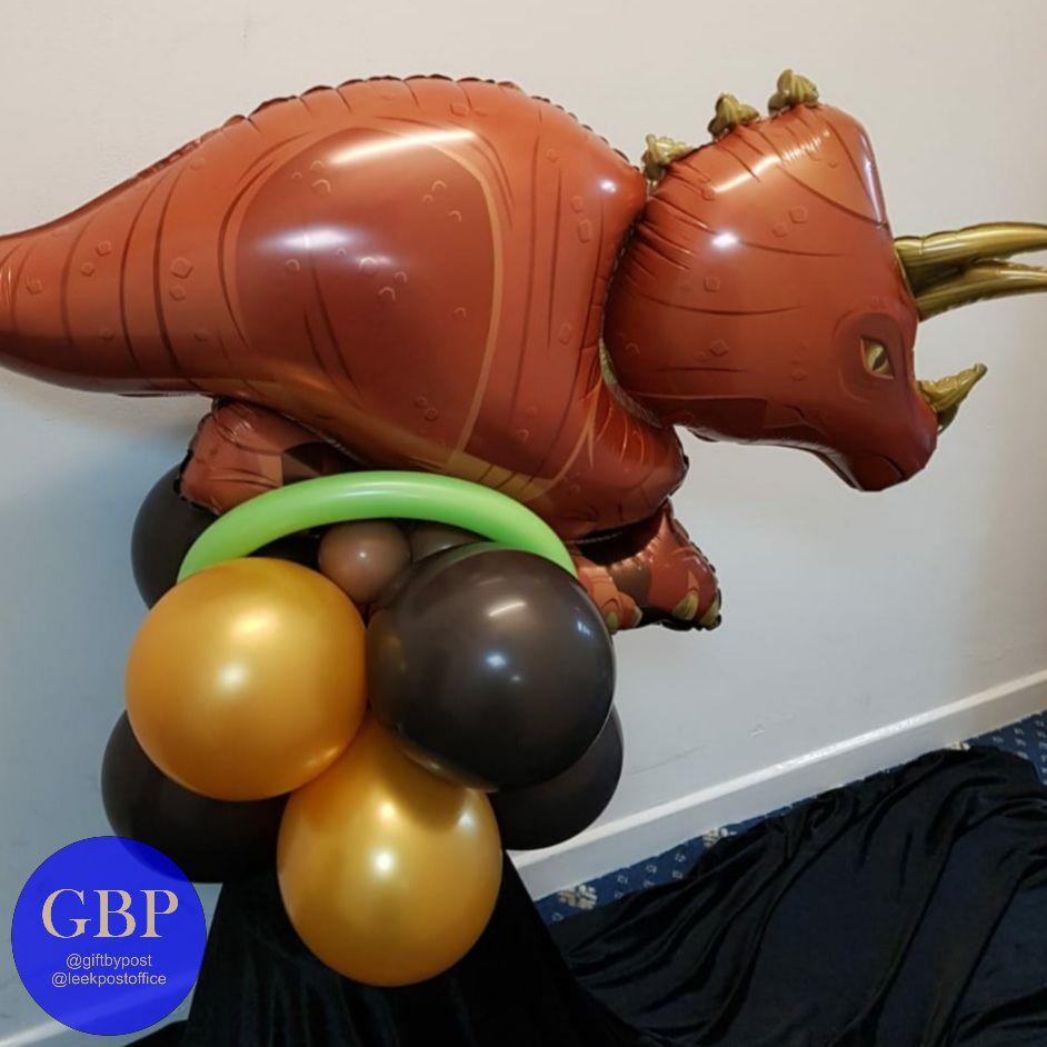 Triceratops Balloon On a Base