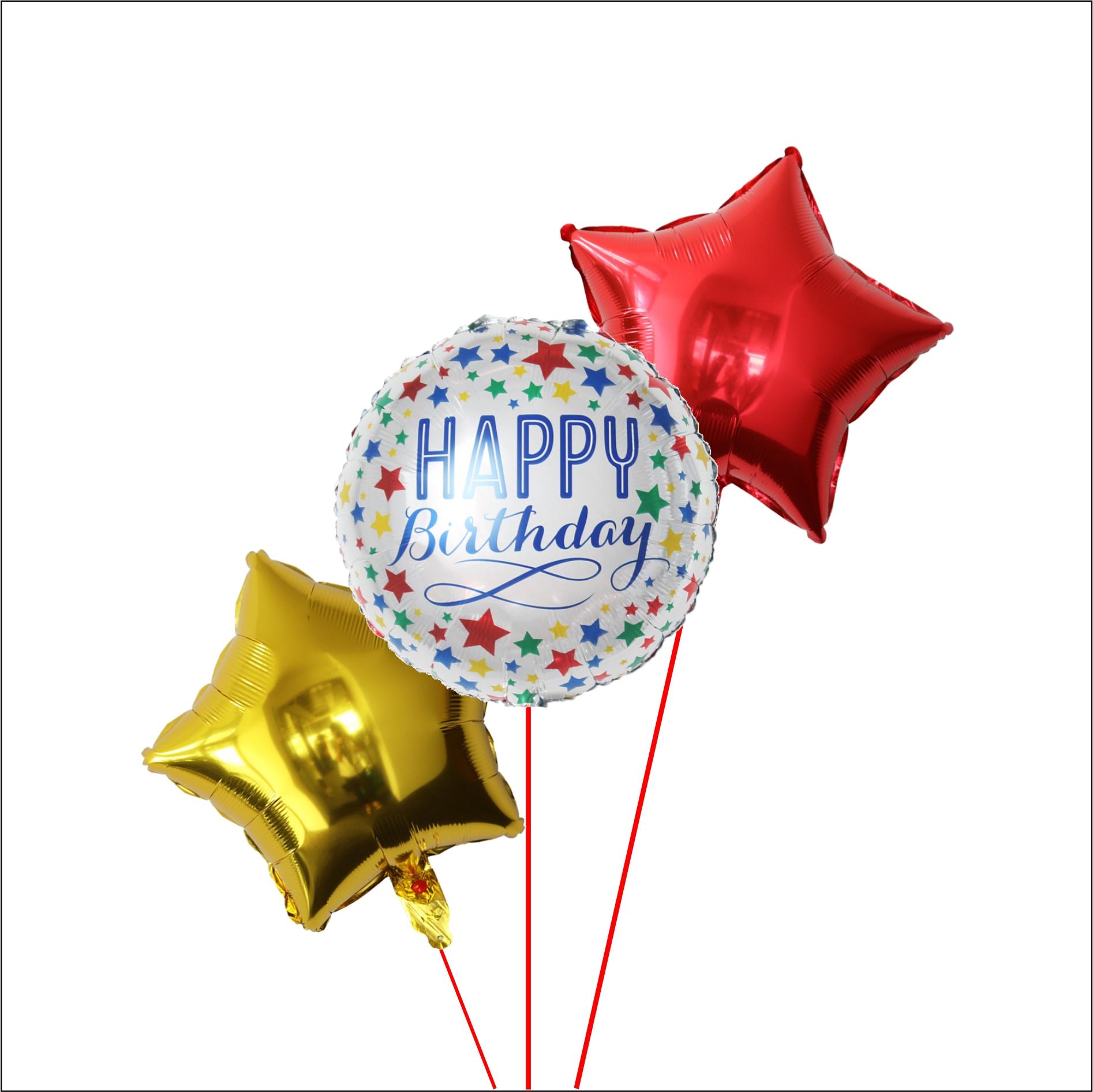 Balloon Bouquet - Happy Birthday - Stars