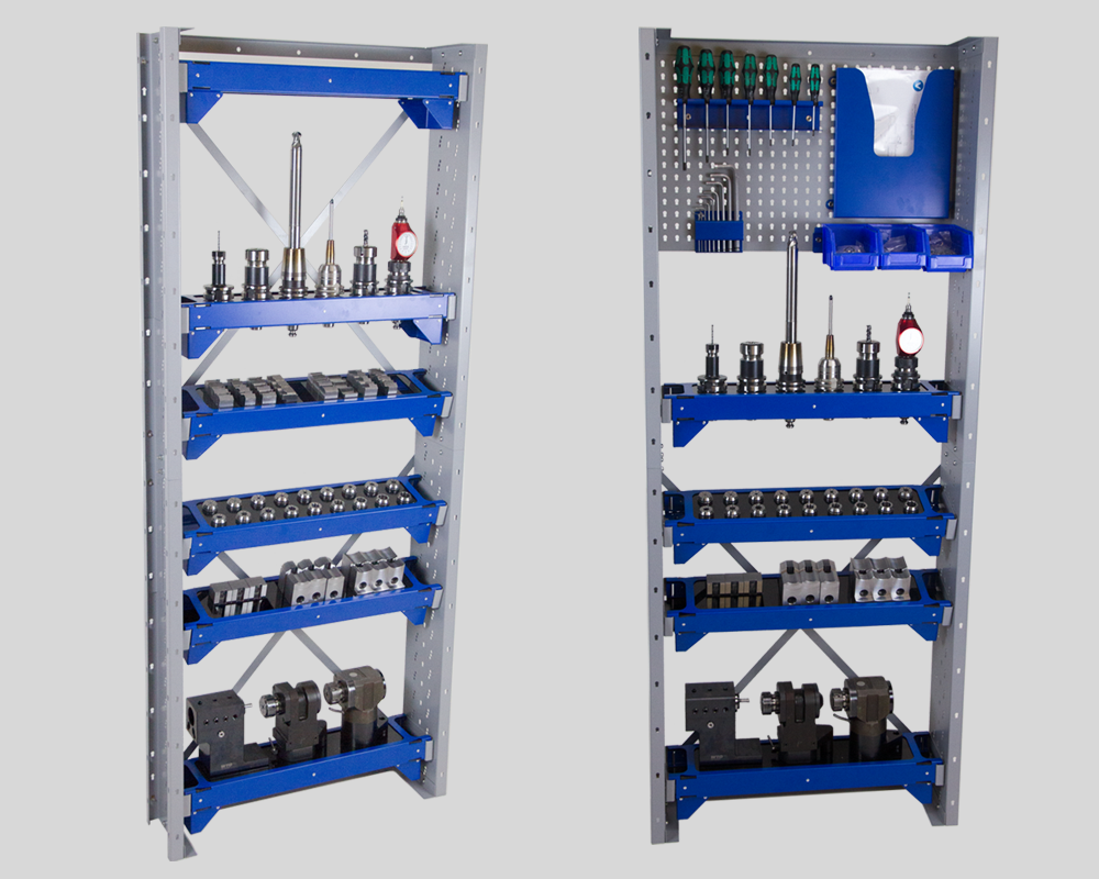 <h2>Efficient Storage</h2><p>From a single vertical wall rack to a fully enclosed tool hive, a indefinitely expandable system.</p>
