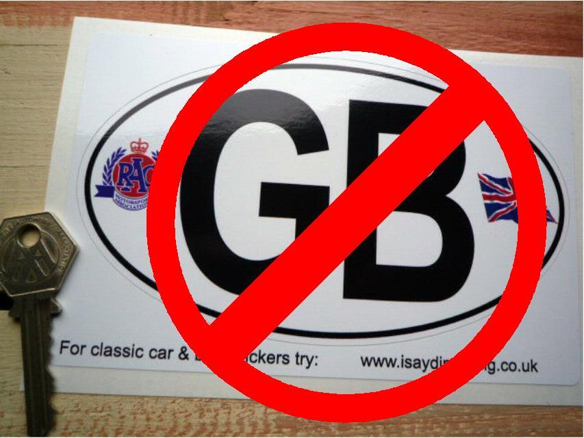 Your old GB sticker is now banned in Europe. We have a UK one for you.